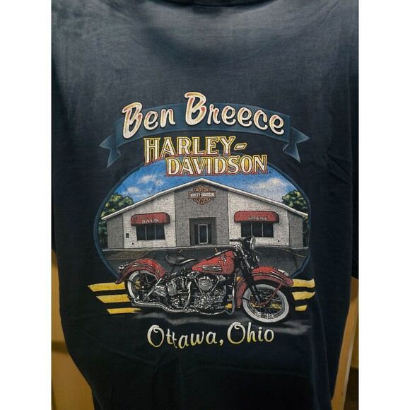 Harley-Davidson 2XL Tee Ben Breece Graphic Ottawa Ohio 2010 - Picture 1 of 6